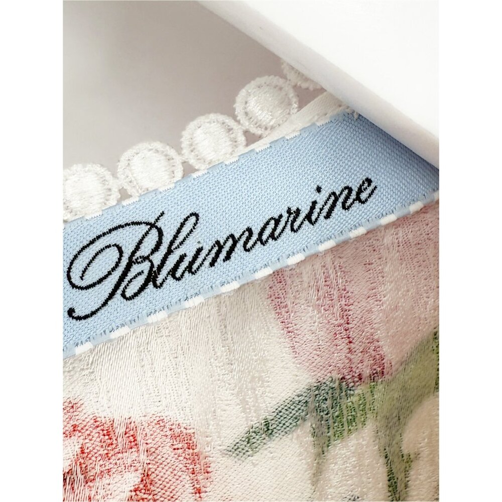 Blumarine V neck SSV Floral & Lace Trim Tea Dress 6 - Picture 9 of 14